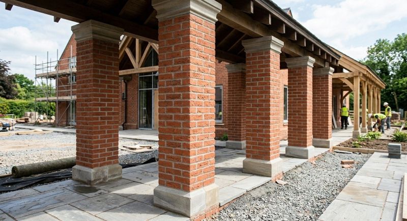 Brick Columns Installation in Worcester, MA