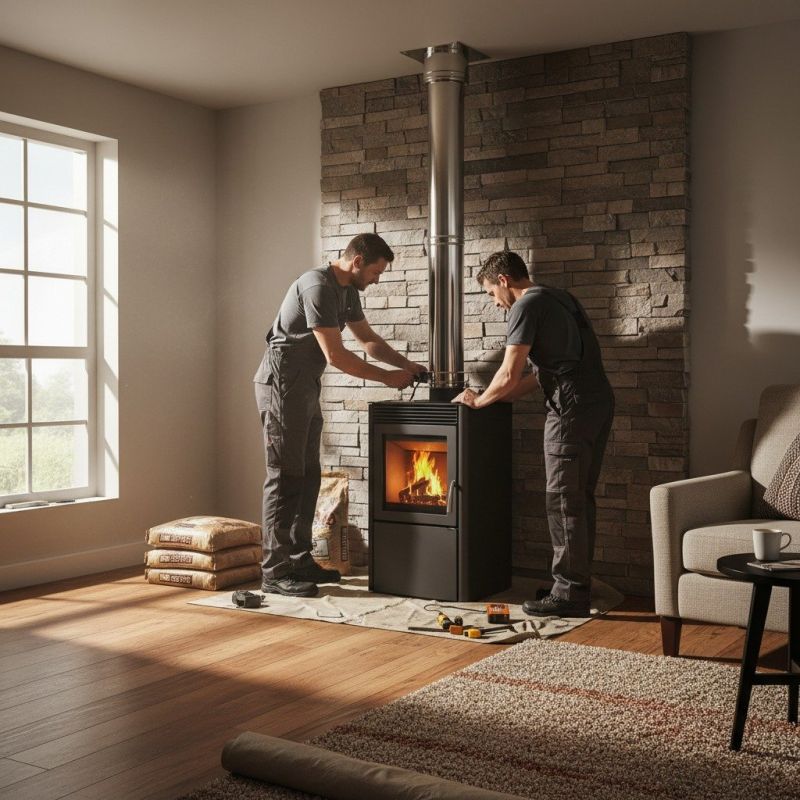 Local Wood Stove Installation pros at work