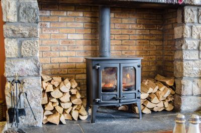 Wood Stove with Hearth